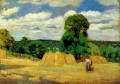 the harvest at montfoucault 1876 Camille Pissarro